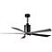 60" Patricia-5 Black LED Ceiling Fan with Barn Wood Blades