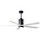 60" Patricia-5 Black LED Ceiling Fan with Matte White Blades