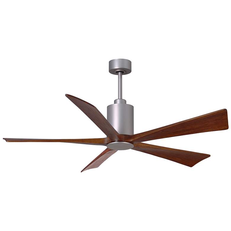 Image 2 60" Patricia-5 Brushed Nickel and Walnut LED Ceiling Fan more views