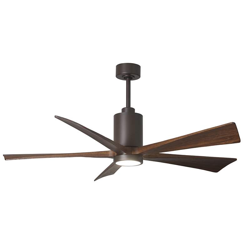 Image 1 60" Patricia-5 Textured Bronze and Walnut LED Ceiling Fan