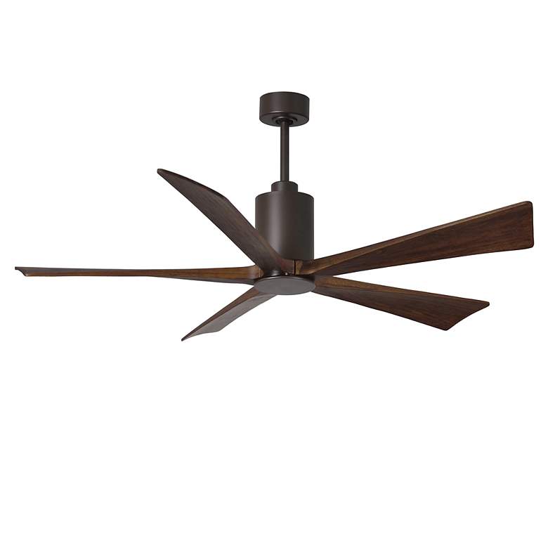 Image 2 60" Patricia-5 Textured Bronze and Walnut LED Ceiling Fan more views