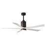60" Patricia-5 Textured Bronze and White LED Ceiling Fan