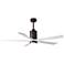 60" Patricia-5 Textured Bronze and White LED Ceiling Fan
