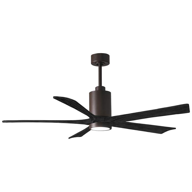 Image 1 60" Patricia-5 Textured Bronze Ceiling Fan w/ Black Blades