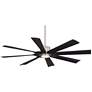 2_60" Possini Defender Brushed Nickel Damp LED Ceiling Fan with Remote