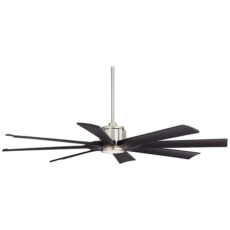 Image 6 60" Possini Defender Brushed Nickel Damp LED Ceiling Fan with Remote more views
