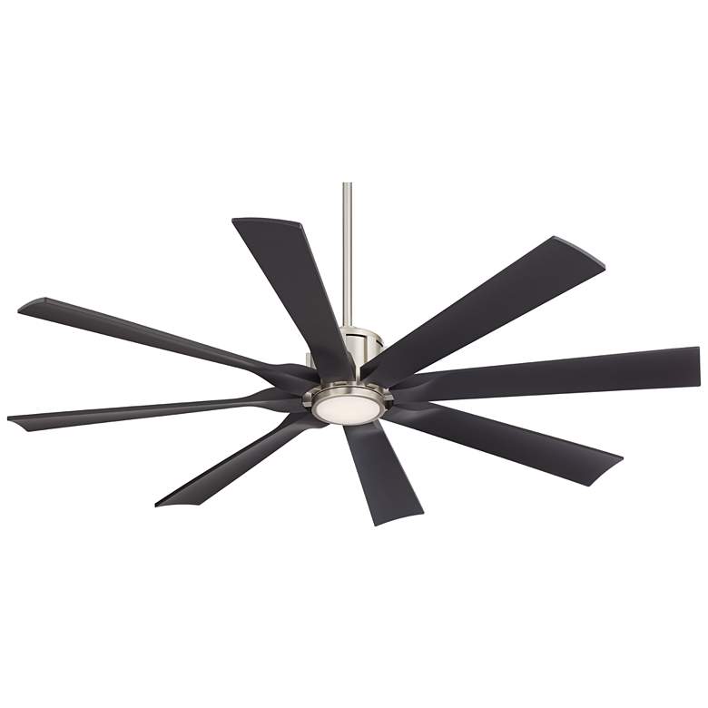 Image 7 60" Possini Defender Brushed Nickel Damp LED Ceiling Fan with Remote more views