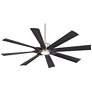 7_60" Possini Defender Brushed Nickel Damp LED Ceiling Fan with Remote more views