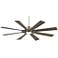 60" Possini Defender Brushed Nickel Damp LED Ceiling Fan with Remote
