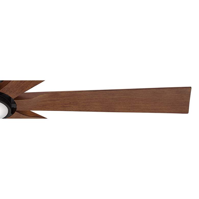 Image 4 60" Possini Defender Matte Black Damp LED Ceiling Fan with Remote more views