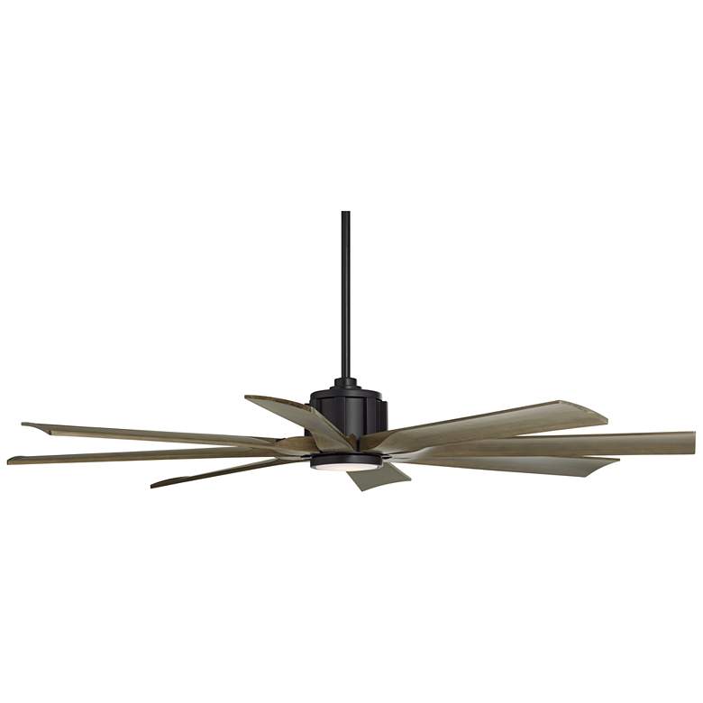 Image 7 60" Possini Defender Matte Black Damp LED Ceiling Fan with Remote more views