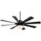 60" Possini Defender Matte Black Opal Damp LED Ceiling Fan with Remote