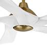 6_60" Possini Eloquent White and Brass Damp LED Remote Ceiling Fan more views