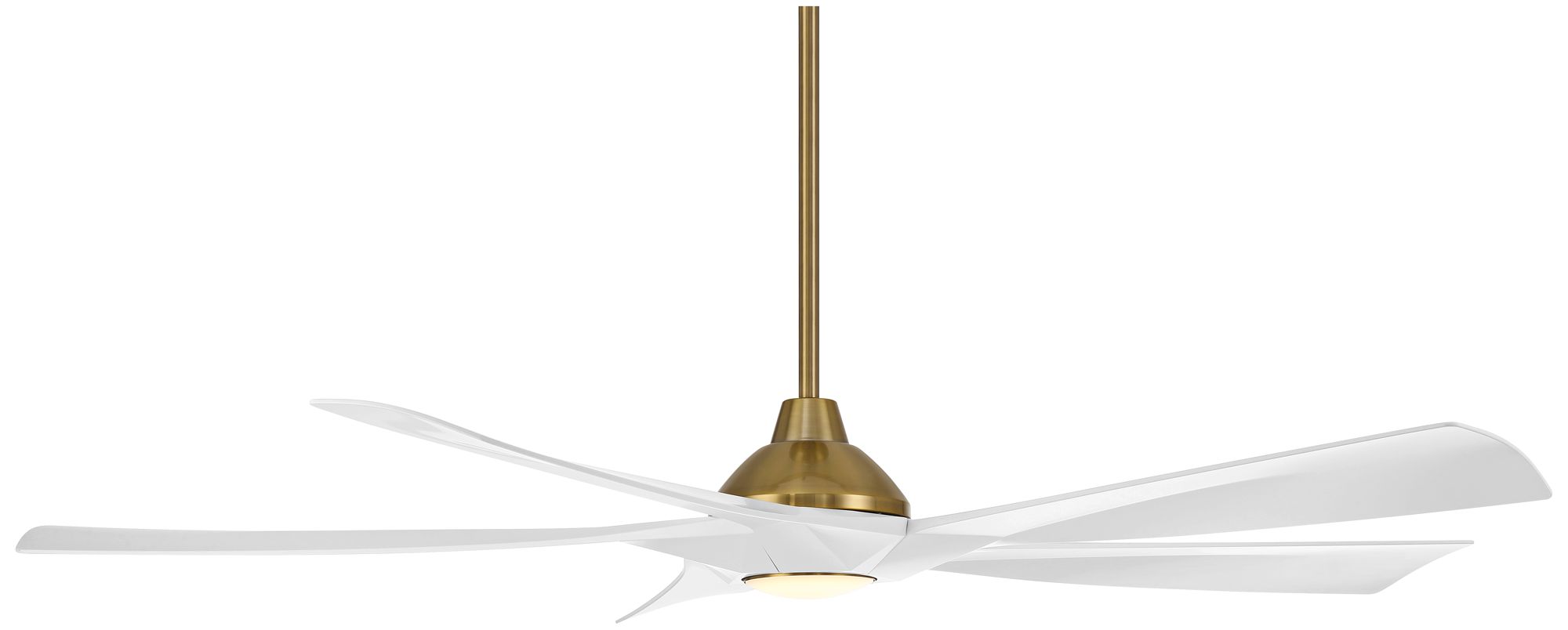 Watch A Video About the 60 Possini Eloquent White and Brass Damp LED Remote Ceiling Fan
