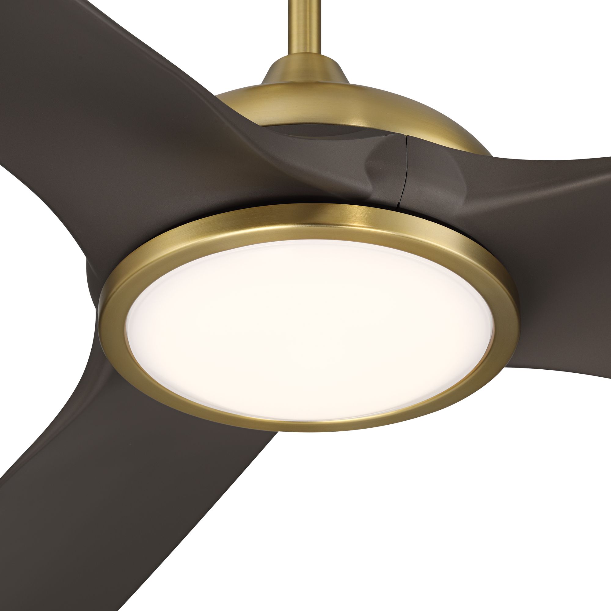 Image 2 60" Possini Euro Dark Vader Brass Bronze Damp Remote LED Ceiling Fan more views