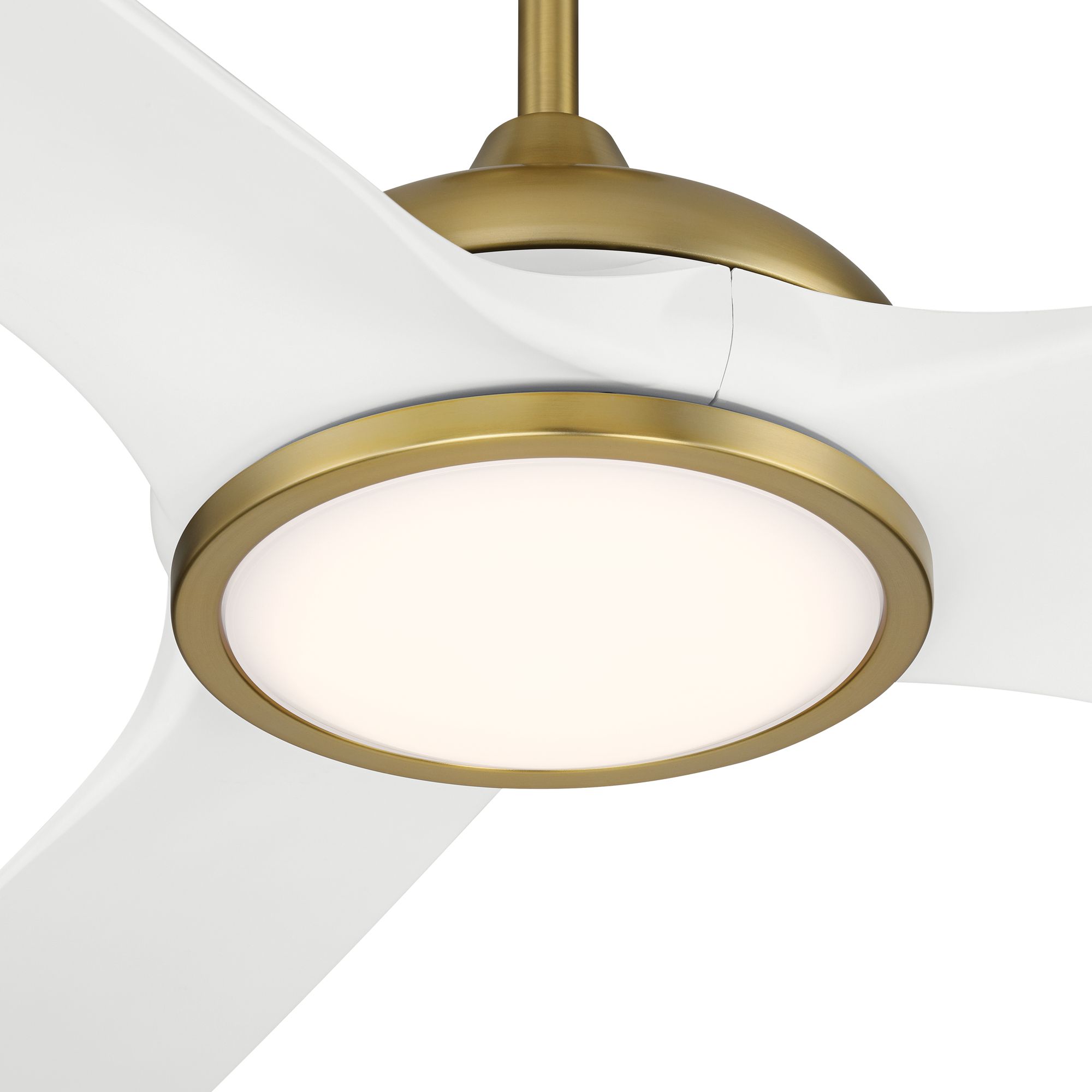 Image 2 60" Possini Euro Dark Vader Soft Brass Damp Remote LED Ceiling Fan more views