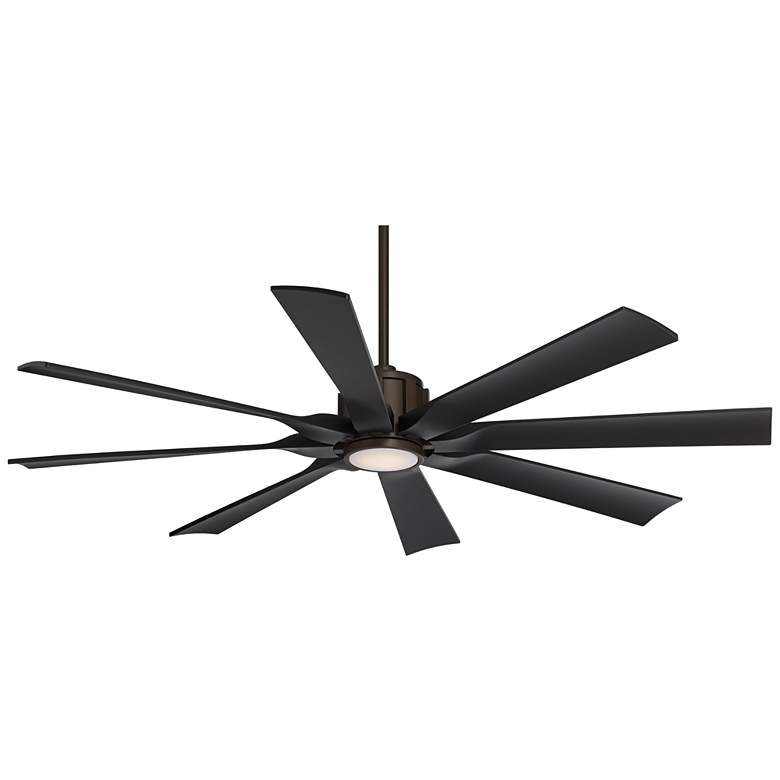 Image 2 60" Possini Euro Defender Bronze Black LED Ceiling Fan with Remote