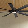 1_60" Possini Euro Defender Bronze Black LED Ceiling Fan with Remote