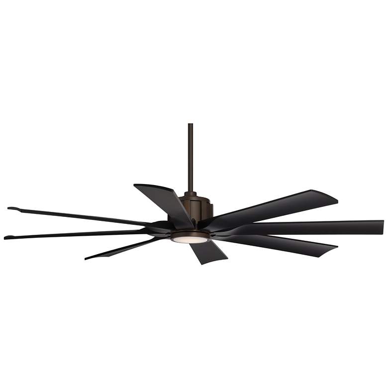 Image 6 60" Possini Euro Defender Bronze Black LED Ceiling Fan with Remote more views