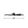60" Possini Euro Defender Bronze Black LED Ceiling Fan with Remote