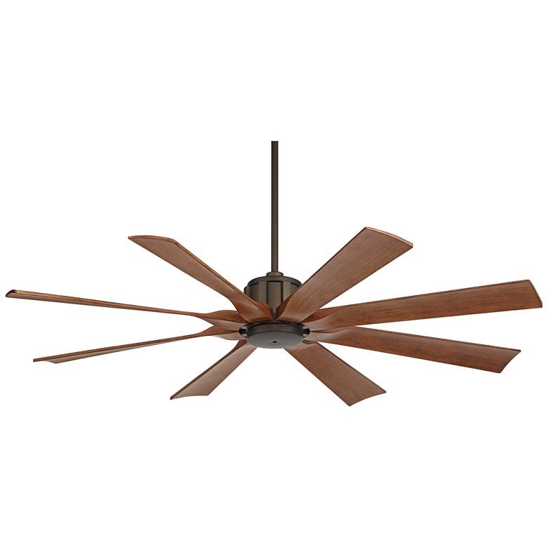 Image 2 60 inch Possini Euro Defender Bronze Koa Ceiling Fan with Remote