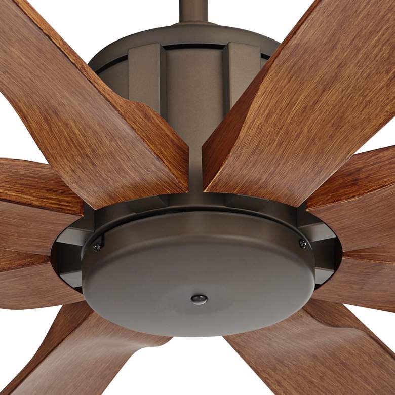 Image 3 60" Possini Euro Defender Bronze Koa Ceiling Fan with Remote more views