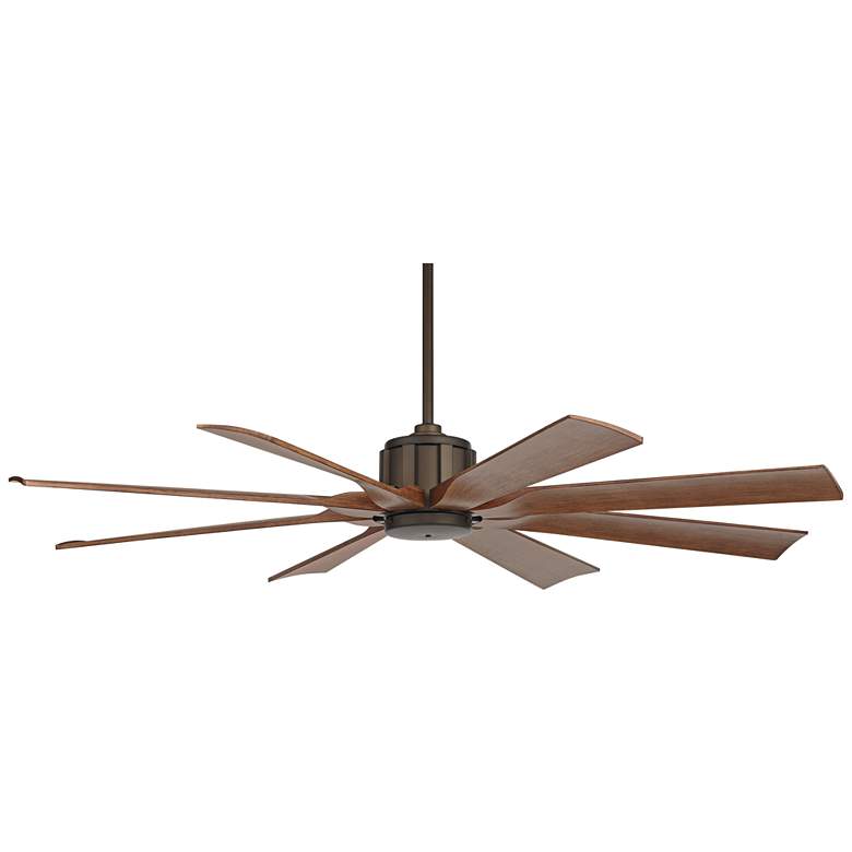 Image 6 60" Possini Euro Defender Bronze Koa Ceiling Fan with Remote more views