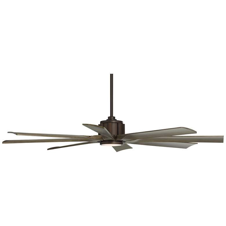 Image 6 60" Possini Euro Defender Bronze Oak LED Ceiling Fan with Remote more views