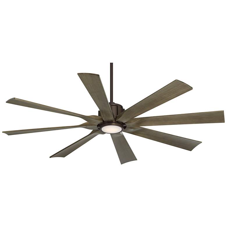 Image 7 60" Possini Euro Defender Bronze Oak LED Ceiling Fan with Remote more views