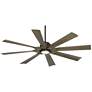 7_60" Possini Euro Defender Bronze Oak LED Ceiling Fan with Remote more views