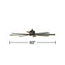 60" Possini Euro Defender Bronze Oak LED Ceiling Fan with Remote
