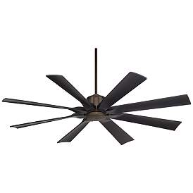Image2 of 60" Possini Euro Defender Oil Rubbed Bronze Ceiling Fan with Remote