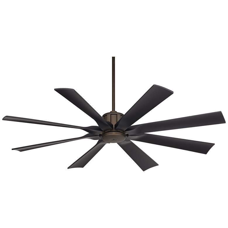 Image 2 60" Possini Euro Defender Oil Rubbed Bronze Ceiling Fan with Remote