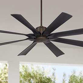 Image1 of 60" Possini Euro Defender Oil Rubbed Bronze Ceiling Fan with Remote