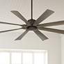 60" Possini Euro Defender Oil-Rubbed Bronze Oak Ceiling Fan