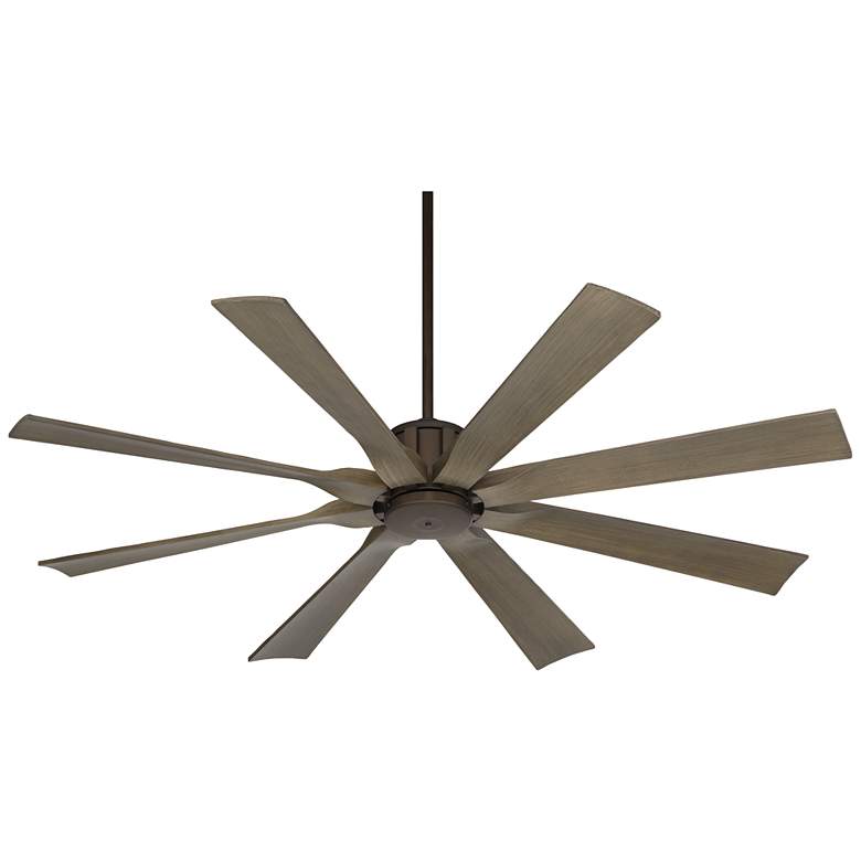 Image 6 60" Possini Euro Defender Oil-Rubbed Bronze Oak Ceiling Fan more views