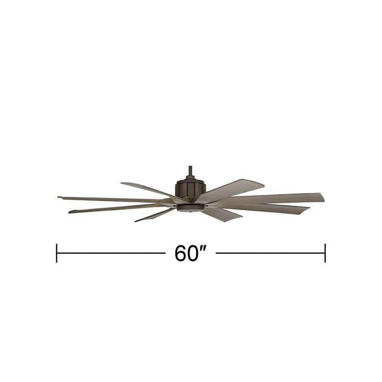 Image 7 60" Possini Euro Defender Oil-Rubbed Bronze Oak Ceiling Fan more views