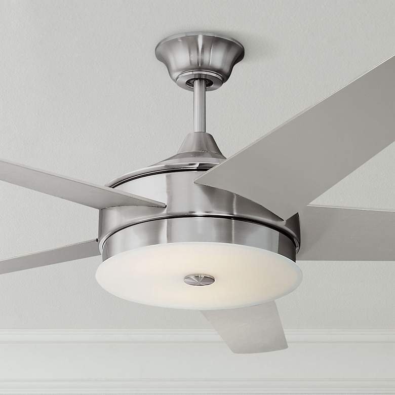 Image 1 60" Possini Euro Design Edge Ceiling Fan with Remote Control
