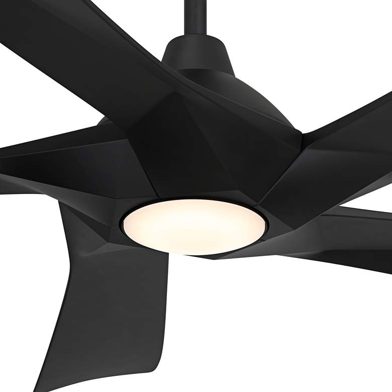Image 4 60" Possini Euro Eloquent Matte Black Damp LED Remote Ceiling Fan more views
