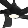 5_60" Possini Euro Eloquent Matte Black Damp LED Remote Ceiling Fan more views