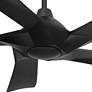 6_60" Possini Euro Eloquent Matte Black Damp LED Remote Ceiling Fan more views