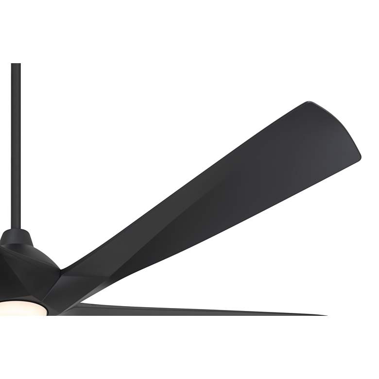 Image 6 60" Possini Euro Eloquent Matte Black Damp LED Remote Ceiling Fan more views