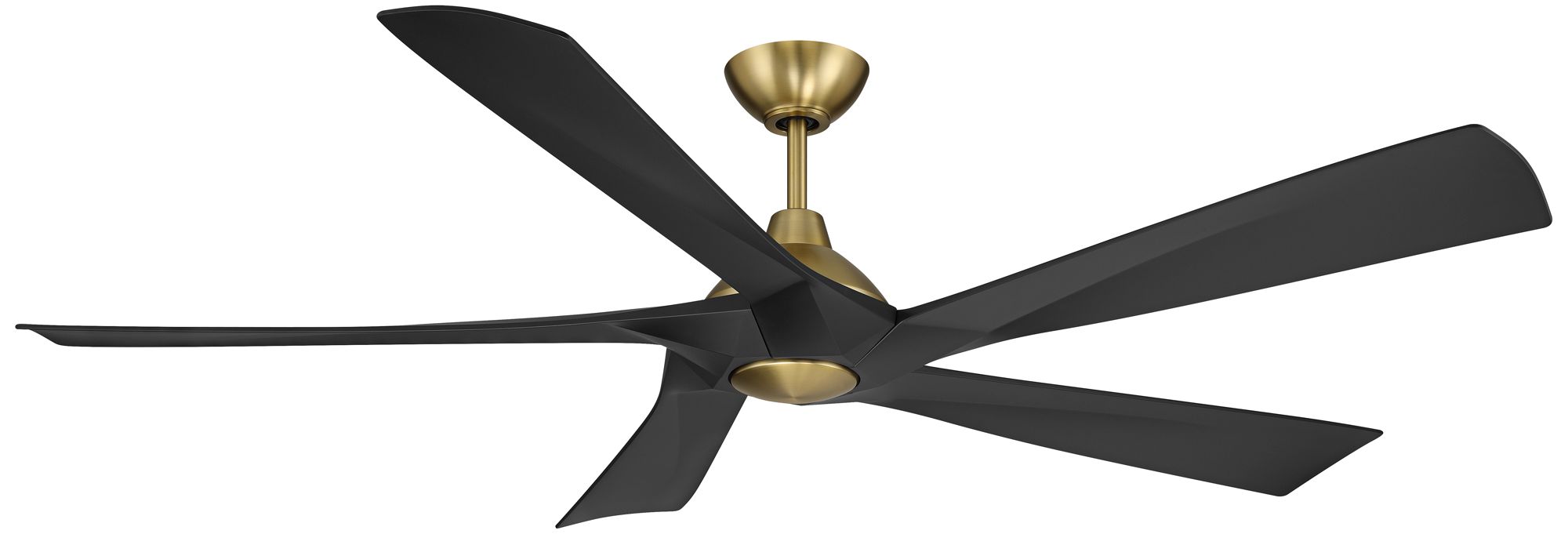 60" Possini Euro Eloquent Soft Brass Damp LED Remote Ceiling Fan