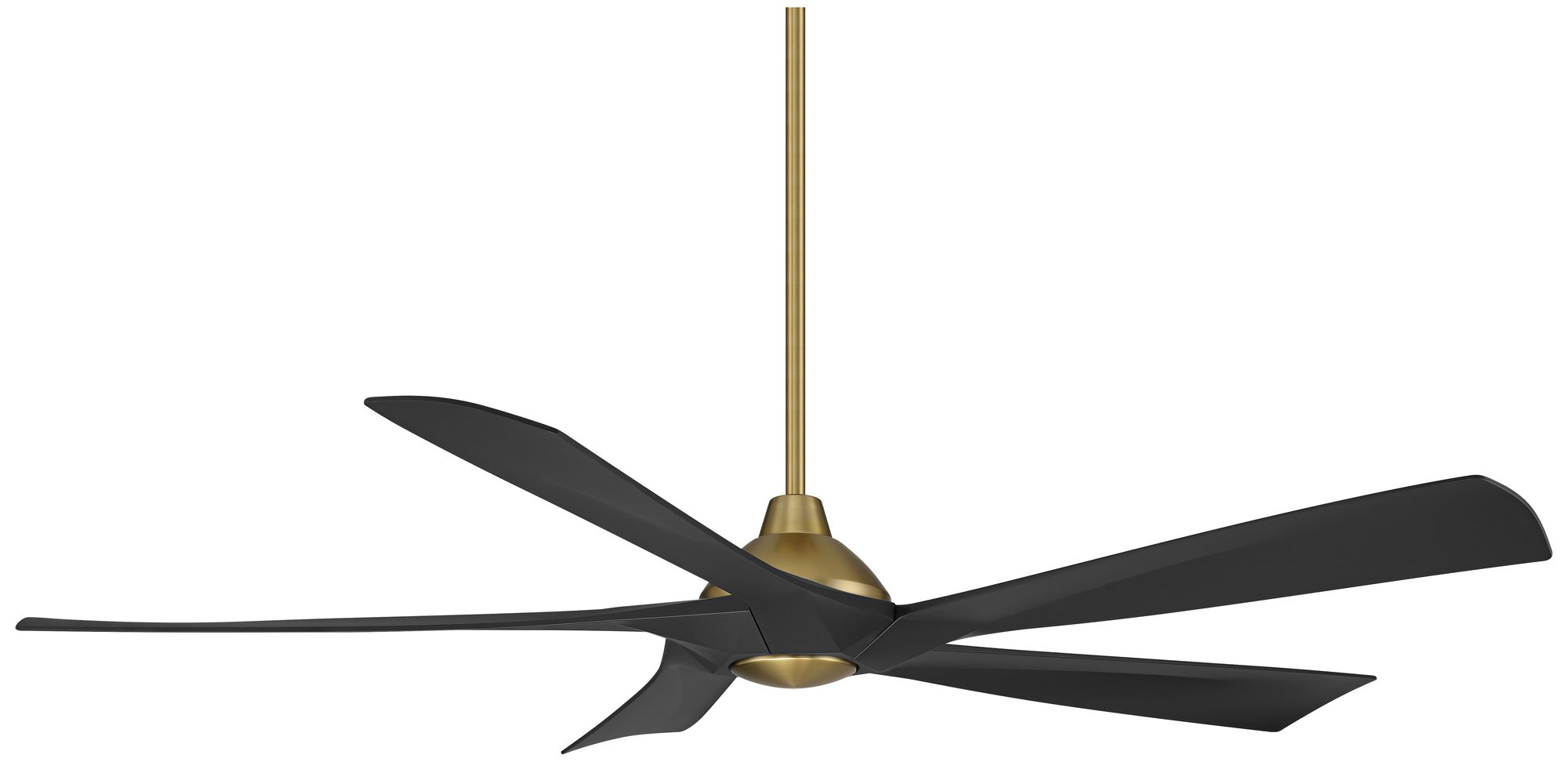 60" Possini Euro Eloquent Soft Brass Damp LED Remote Ceiling Fan