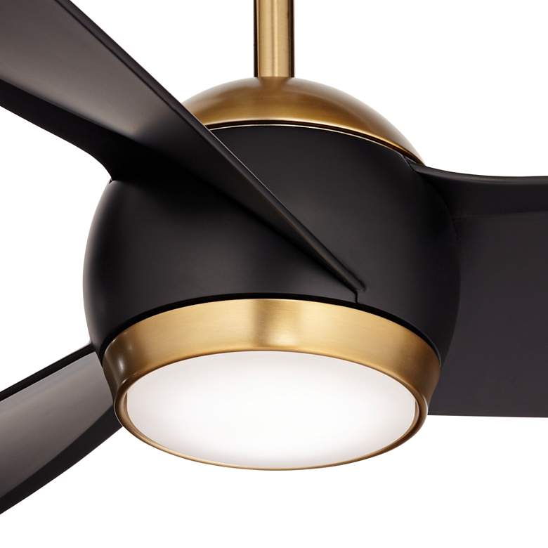 Image 3 60 inch Possini Euro Stresa Brass and Matte Black LED Fan with Remote more views