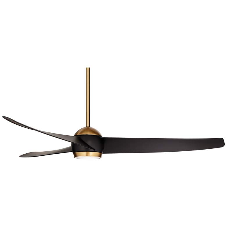 Image 6 60 inch Possini Euro Stresa Brass and Matte Black LED Fan with Remote more views