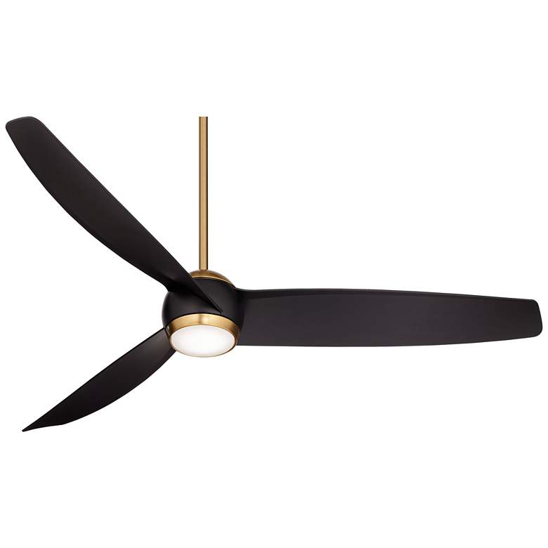 Image 7 60 inch Possini Euro Stresa Brass and Matte Black LED Fan with Remote more views