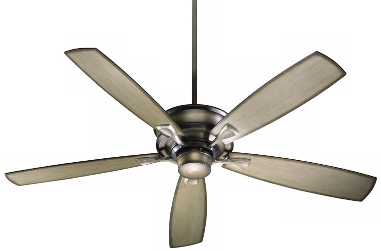 60" Quorum Alton Antique Flemish Large Ceiling Fan with Wall Control