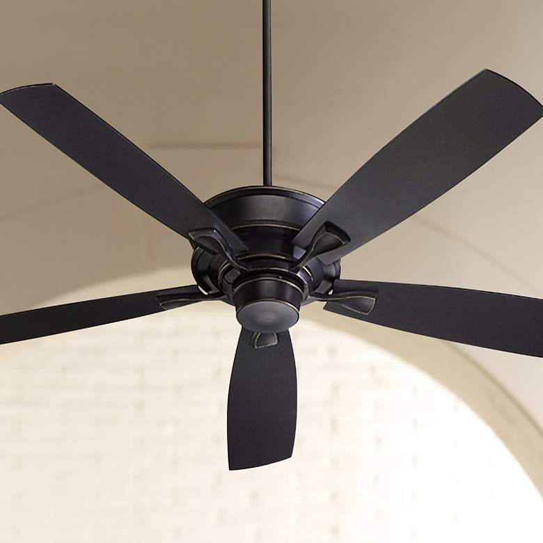 Image 1 60" Quorum Alton Collection Old World Ceiling Fan with Wall Control