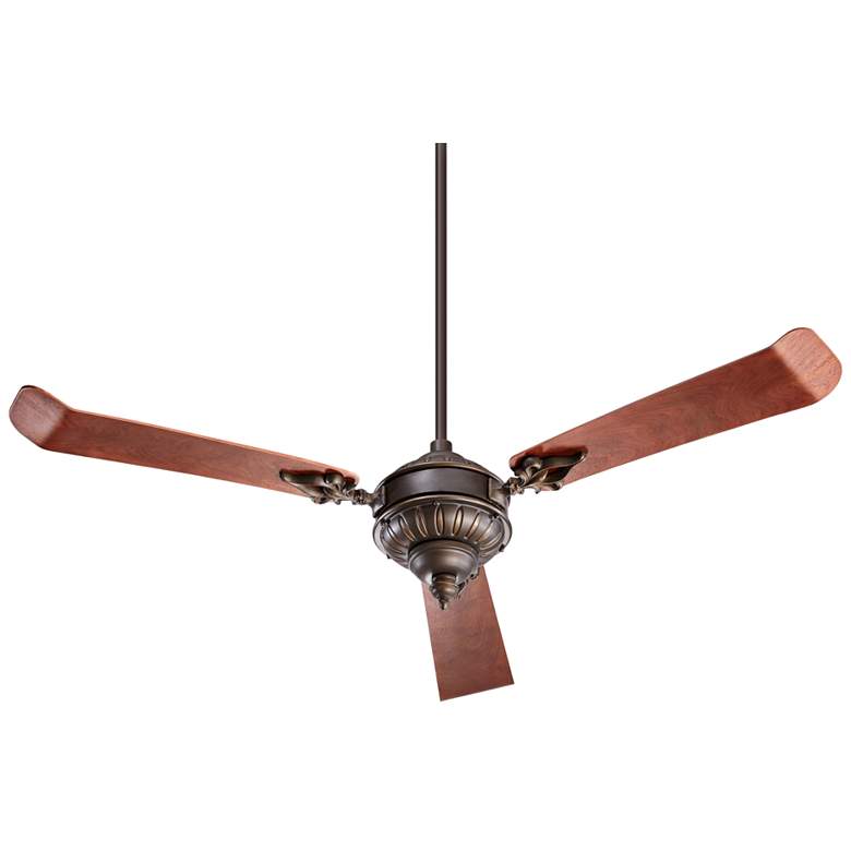 Image 2 60" Quorum Brewster Oiled Bronze Ceiling Fan with Wall Control
